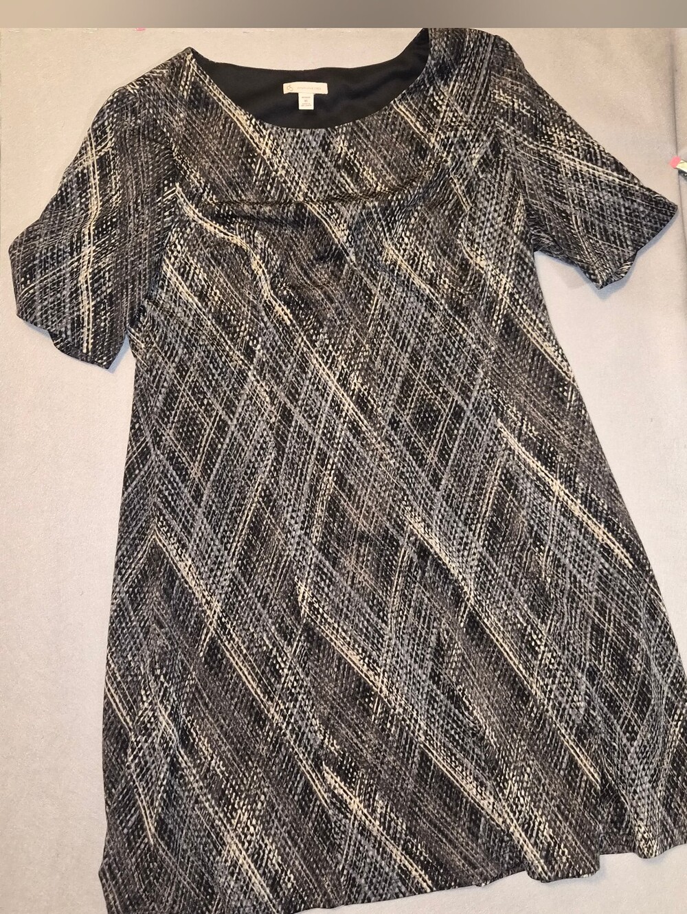 CB Christopher & Banks Textured Print Fit & Flare Dress – Women's Size 16